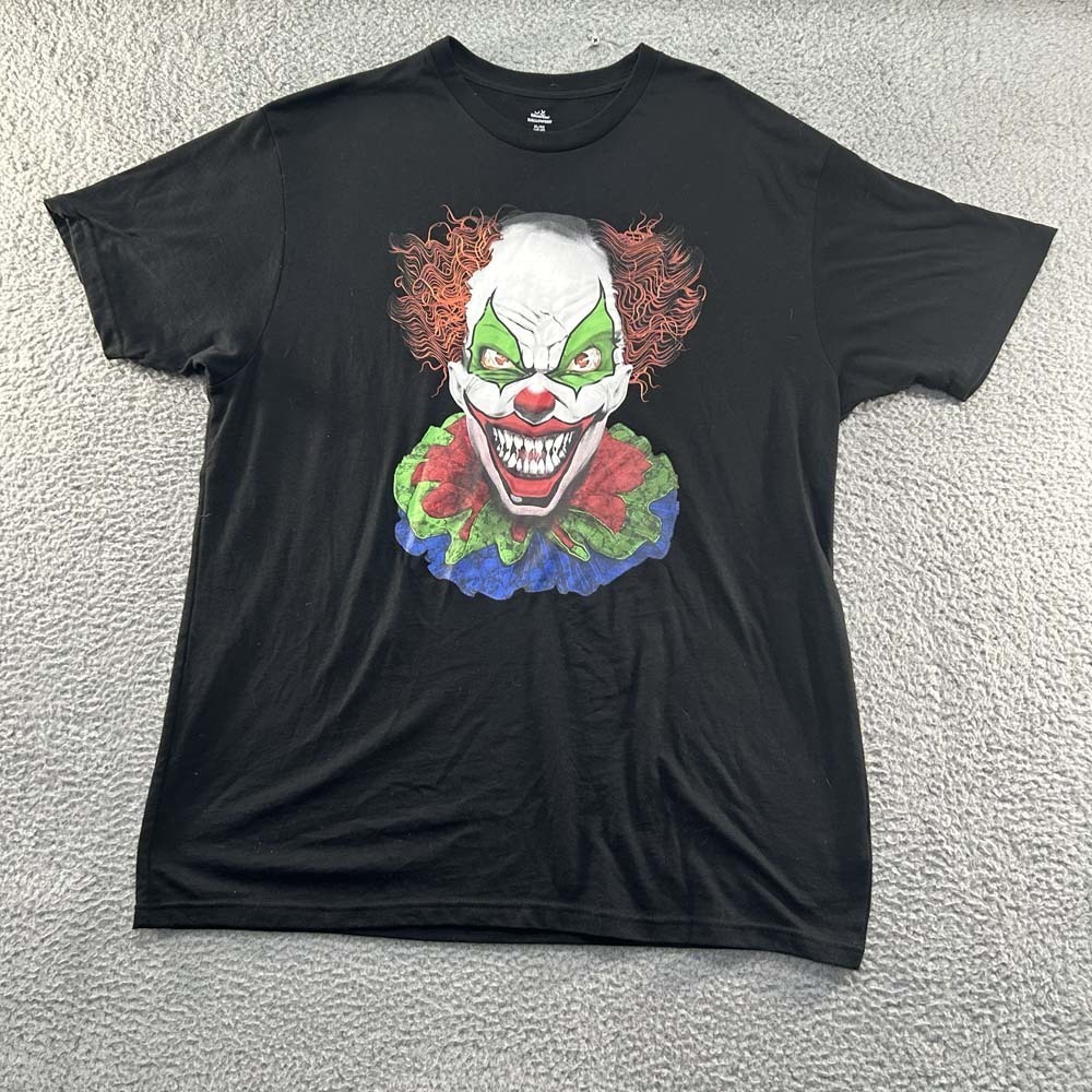 Scary Clown T-Shirt Mens Xtra Large Killer Teeth Halloween
